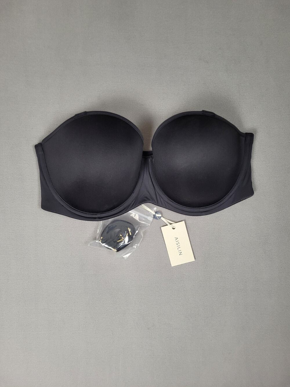AISILIN Womens Strapless Bra Bust Contour Underwire Full Coverage 34E